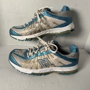 RARE New Balance WR1001BL Womens 8.5‎ B Running Shoes Silver Metallic Blue VTG